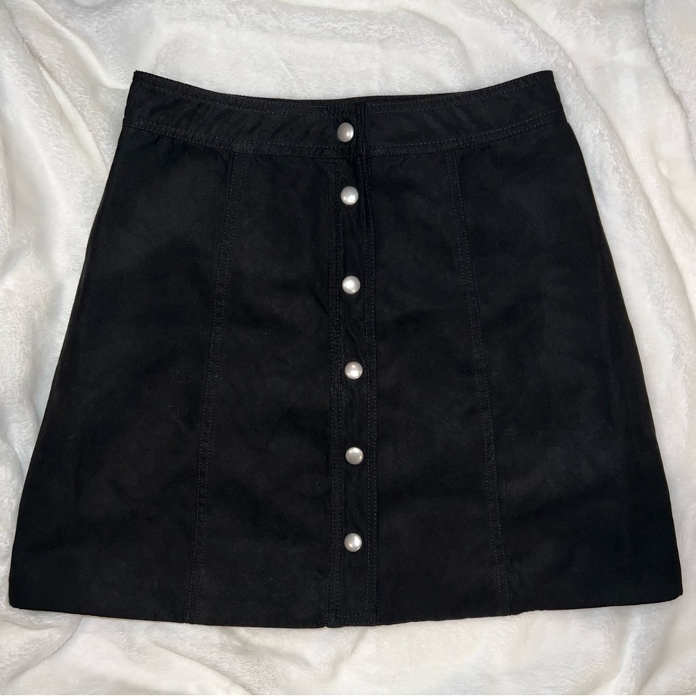 Black Suede Skirt
